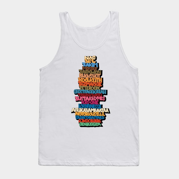 Rap Legends. Funky Design. Hip hop Allstars 90´s. Tank Top by Boogosh